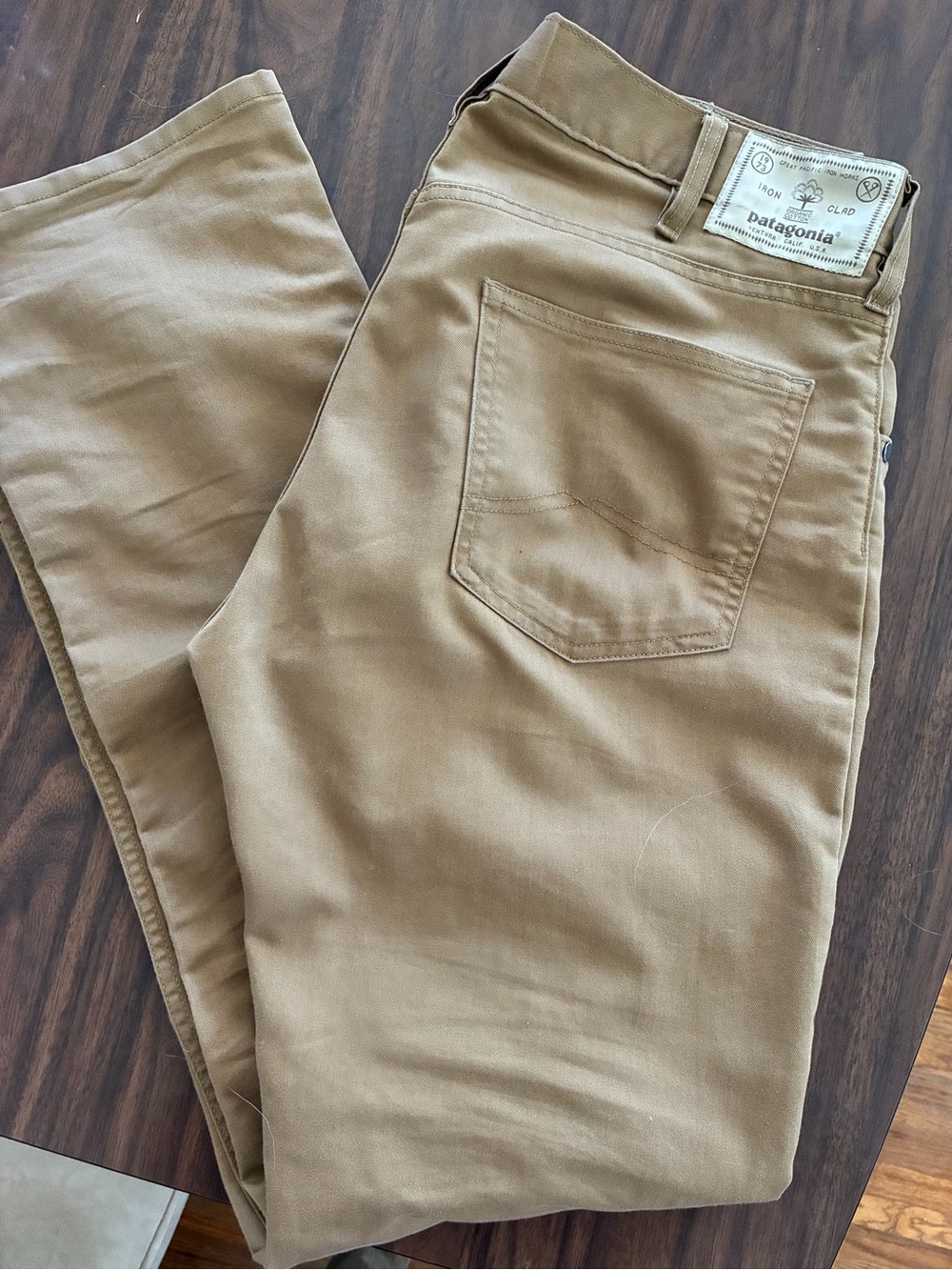 Patagonia Brown/Tan Canvas Pants with Label Patch